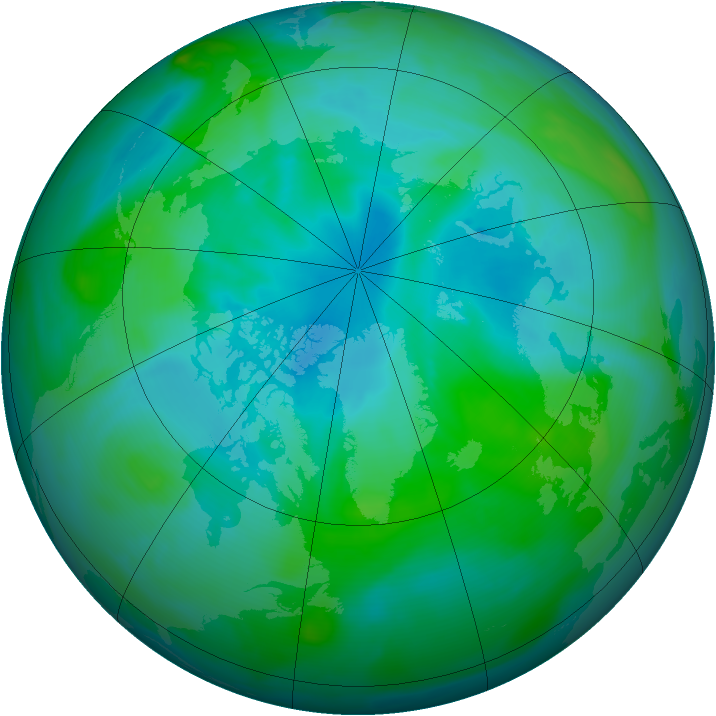 Arctic ozone map for 26 August 2005
